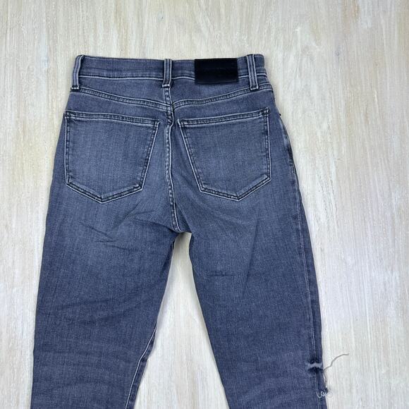 Lucky Brand Gray High Rise Skinny Bridgette Distressed Fray Hem Denim Jeans 2/26 - Picture 7 of 16